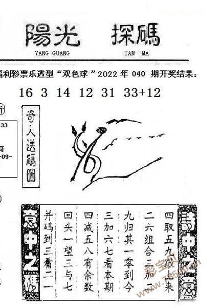 2041期双色球阳光探码图，揭秘数字背后的奥秘